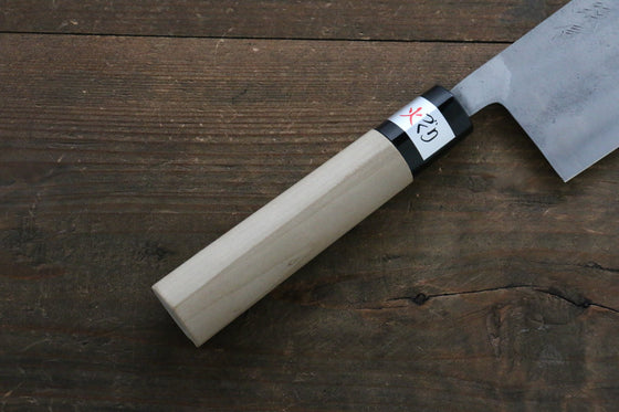 Fujiwara Teruyasu White Steel No.1 Nashiji Nakiri 165mm with Magnolia Handle - Seisuke Knife