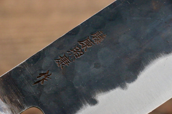 Fujiwara Teruyasu Denka Blue Super Black Finished Nakiri  165mm with Black Pakkawood Handle - Seisuke Knife