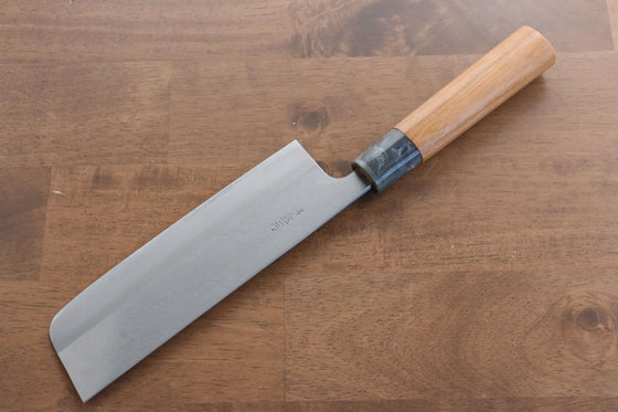 Nao Yamamoto White Steel No.2 Kasumitogi Nakiri 165mm with American Cherry Handle - Seisuke Knife