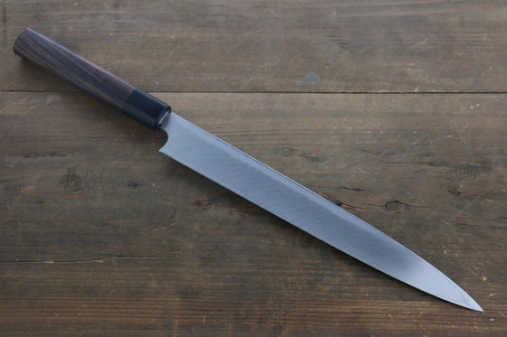 [Left Handed] Hideo Kitaoka White Steel No.2 Damascus Yanagiba Japanese Chef Knife 300mm - Seisuke Knife