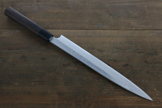 [Left Handed] Hideo Kitaoka White Steel No.2 Damascus Yanagiba Japanese Chef Knife 270mm - Seisuke Knife
