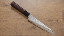  Seisuke AUS10 45 Layer Damascus Petty-Utility Japanese Knife 150mm Shitan Handle - Seisuke Knife