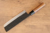 Nao Yamamoto Blue Steel No.2 Kurouchi Nakiri 180mm with Walnut Handle - Seisuke Knife