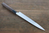 Hideo Kitaoka White Steel No.2 Damascus Yanagiba Japanese Chef Knife 240mm - Seisuke Knife