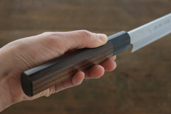 Hideo Kitaoka White Steel No.2 Damascus Yanagiba Japanese Chef Knife 300mm - Seisuke Knife