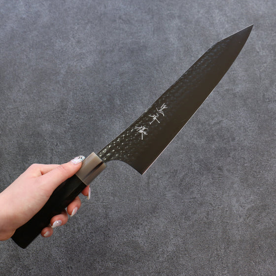 Yu Kurosaki Senko SG2 Hammered Gyuto 240mm Ebony Wood Handle - Seisuke Knife