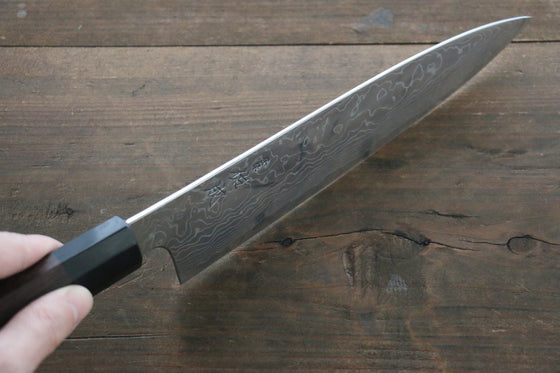 Sukenari SG2 Damascus Gyuto 210mm with Shitan Handle - Seisuke Knife