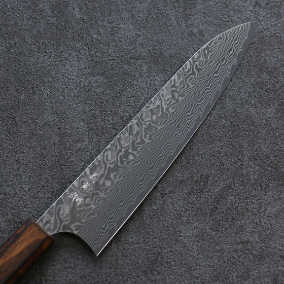 Yoshimi Kato R2/SG2 Damascus Gyuto 210mm Burnt Oak Handle - Seisuke Knife
