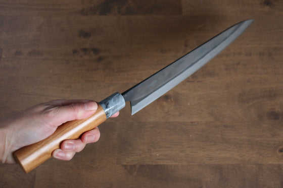 Nao Yamamoto White Steel No.2 Kurouchi Sujihiki Japanese Knife 270mm Cherry Blossoms Handle - Seisuke Knife