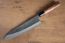  Nao Yamamoto Blue Steel Kurouchi Gyuto Japanese Knife 210mm Walnut Handle - Seisuke Knife
