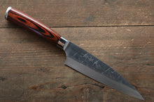  Takeshi Saji SRS13 Hammered Petty-Utility 130mm Red Pakka wood Handle - Seisuke Knife
