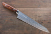 Takeshi Saji SRS13 Hammered Damascus Kiritsuke 240mm Ironwood Handle - Seisuke Knife