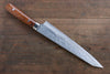 Takeshi Saji SRS13 Hammered Damascus Kiritsuke 240mm Ironwood Handle - Seisuke Knife