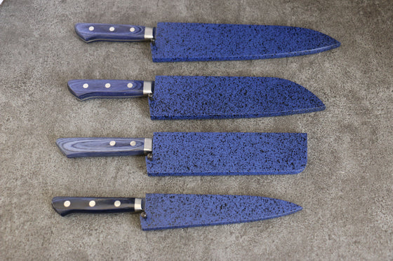 Kaneko Blue Pakkawood Sheath for Petty-Utility with Plywood Pin 150mm - Seisuke Knife
