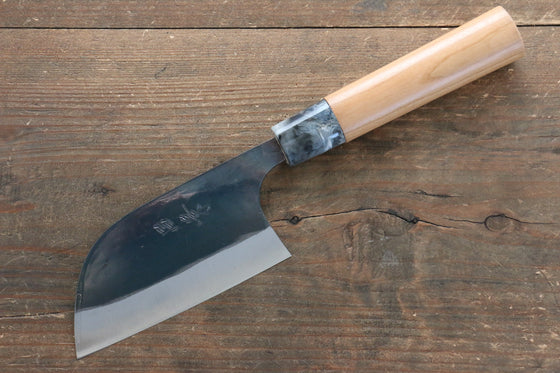 Masakage Mizu Blue Steel No.2 Black Finished Kamagata 115mm with American Cherry Handle - Seisuke Knife