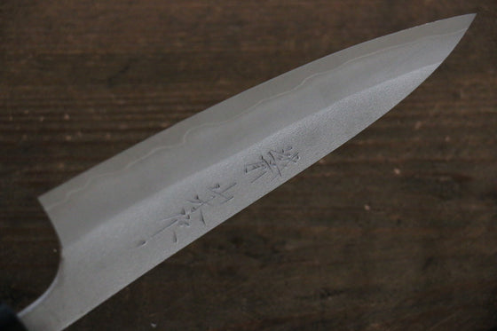 Yamamoto Silver Steel No.3 Nashiji Petty Japanese Chef Knife 120mm with Walnut Handle - Seisuke Knife