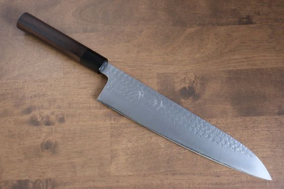 Yu Kurosaki Senko SG2 Hammered Gyuto 240mm Shitan (ferrule: Black Pakka wood) Handle - Seisuke Knife