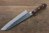 Seisuke AUS8 Hammered Santoku 180mm with Brown Pakkawood Handle - Seisuke Knife