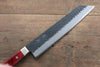 Seisuke Kurobeni Blue Super Hammered Kurouchi Kiritsuke Gyuto Japanese Knife 240mm with Red Pakkawood Handle - Seisuke Knife