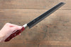 Seisuke Kurobeni Blue Super Hammered Kurouchi Kiritsuke Gyuto Japanese Knife 240mm with Red Pakkawood Handle - Seisuke Knife