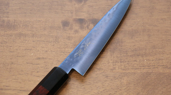 Seisuke SK-85鋼 Ion plating Hammered Petty-Utility 120mm Red Pakka wood Handle - Seisuke Knife
