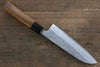 Sakai Takayuki Silver Steel No.3 Nashiji Santoku 170mm with Black Persimmon Handle - Seisuke Knife