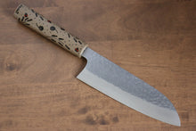  Makoto Kurosaki Tentoumushi SPG2 Maru Hammered Santoku Japanese Knife 165mm with Lacquered Wood Handle - Seisuke Knife