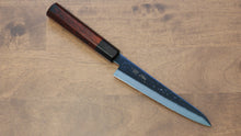  Seisuke SK-85鋼 Ion plating Hammered Petty-Utility 150mm Red Pakka wood Handle - Seisuke Knife
