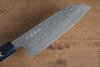 Makoto Kurosaki Sanma SG2 Hammered(Maru) Santoku 165mm Wood(Lacquered) Handle - Seisuke Knife