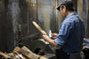 [Left Handed] Hideo Kitaoka White Steel No.2 Damascus Kiritsuke Yanagiba Japanese Chef Knife 240mm - Seisuke Knife