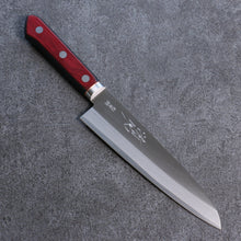  Seisuke Blue Super Migaki Finished Gyuto Japanese Knife 180mm Red and Black Pakka wood Handle - Seisuke Knife