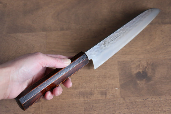 Sakai Takayuki Nanairo VG10 33 Layer Santoku 180mm ABS resin(Retro wood grain) Handle - Seisuke Knife