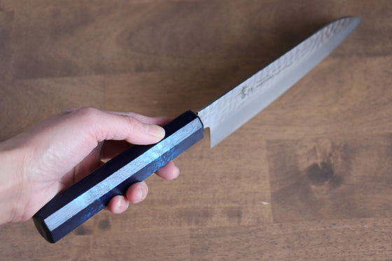 Sakai Takayuki Nanairo VG10 33 Layer Santoku 180mm ABS resin(Turquoise tortoiseshell) Handle - Seisuke Knife