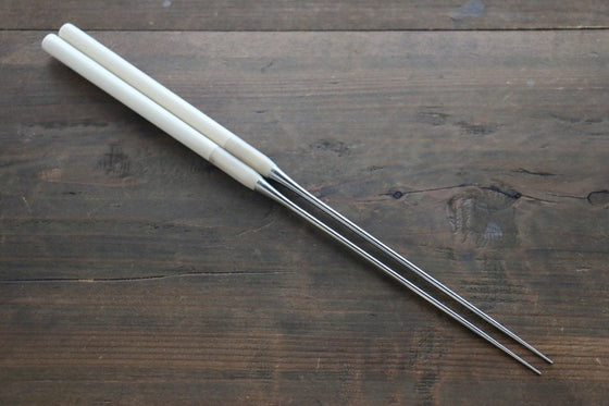 Moribashi Japanese Cooking Chopstick with Magnolia & Water Buffalo Horn Handle - Seisuke Knife