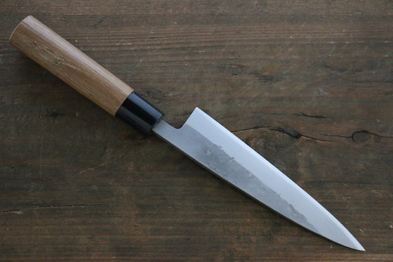 Seisuke Blue Steel No.2 Nashiji Petty-Utility 135mm Chestnut Handle - Seisuke Knife