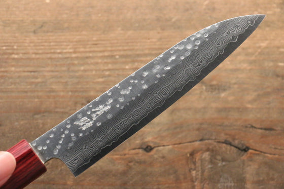 Seisuke VG10 16 Layer Hammered Damascus Petty-Utility 135mm with Magnolia Handle - Seisuke Knife