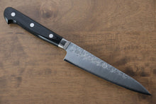  Takamura Knives VG10 Hammered Petty-Utility Japanese Knife 130mm with Black Pakkawood Handle - Seisuke Knife