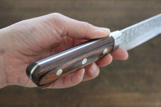 Seisuke VG10 17 Layer Damascus Sujihiki Japanese Knife 240mm Mahogany Handle - Seisuke Knife