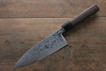  [Left Handed] Hideo Kitaoka Blue Steel No.2 Damascus Deba Japanese Knife 180mm with Shitan Handle - Seisuke Knife