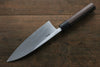 [Left Handed] Hideo Kitaoka Blue Steel No.2 Damascus Deba  180mm with Shitan Handle - Seisuke Knife