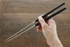Moribashi Japanese Cooking Chopsticks with Ebony and Water Buffalo Horn Handle - Seisuke Knife