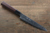 Seisuke AUS10 Damascus Petty-Utility  150mm with Shitan Handle - Seisuke Knife