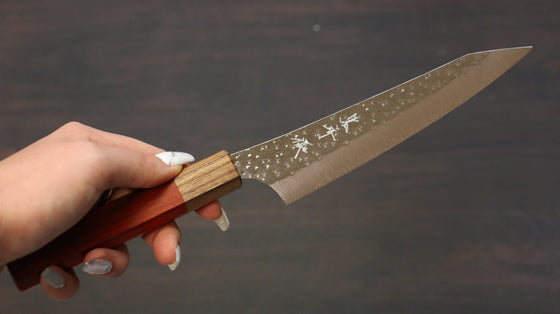 Yu Kurosaki Senko Ei SG2 Hammered Petty-Utility 150mm Padoauk Handle - Seisuke Knife