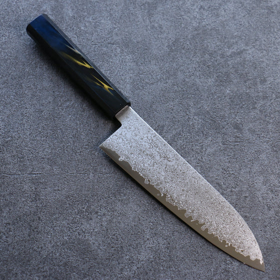 Seisuke VG10 Damascus Santoku 180mm Lacquered Handle - Seisuke Knife