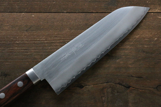 Kunihira VG1 Migaki Finished Santoku Japanese Knife 170mm Mahogany Handle - Seisuke Knife
