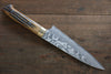 Takeshi Saji VG10 Black Damascus Gyuto  150mm Brown Cow Bone Handle - Seisuke Knife