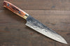 Takeshi Saji R2/SG2 Diamond Finish Damascus Gyuto  180mm Orange Cow Bone Handle - Seisuke Knife