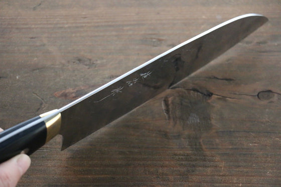 Takeshi Saji SRS13 Hammered Santoku Japanese Chef Knife 180mm with Black Micarta - Seisuke Knife