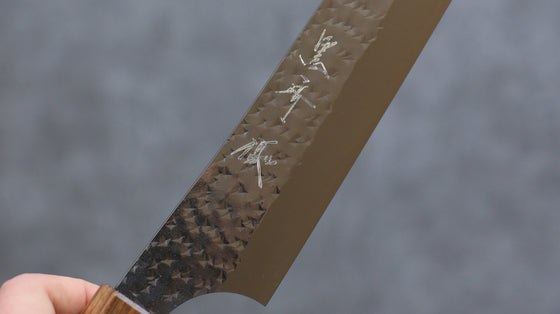 Yu Kurosaki Senko Ei SG2 Hammered Sujihiki 240mm Padoauk Handle - Seisuke Knife