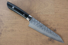  Takeshi Saji SRS13 Hammered Kiritsuke Petty-Utility 135mm Black Micarta Handle - Seisuke Knife